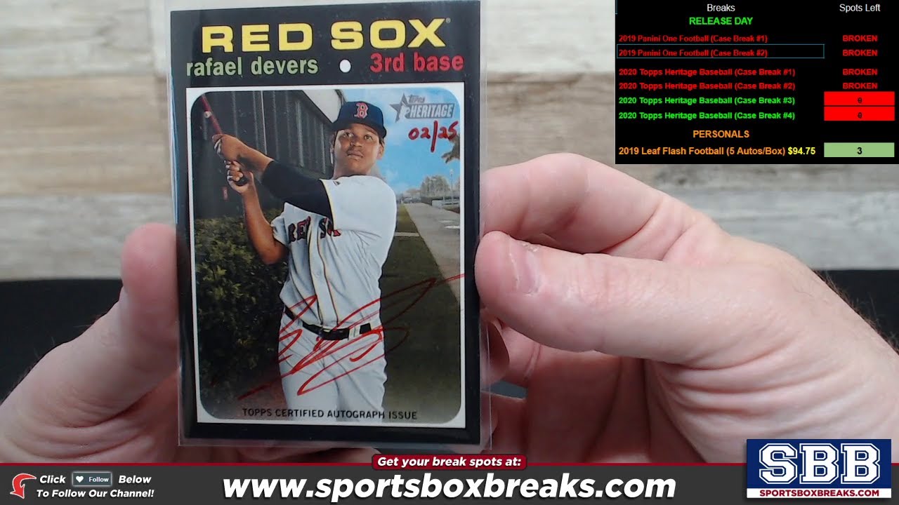 2020 Topps Heritage Baseball (Case Break 3) Hit Recap YouTube
