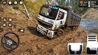 HEAVY 12 WHEELS BHARAT BENZ TRUCK IN EXTREMELY OFF-ROAD | BUS SIMULATOR INDONESIA screenshot 1