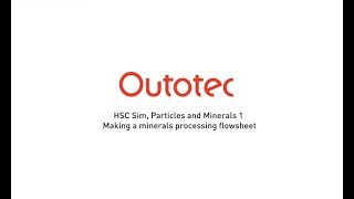 HSC Sim, Particles and Minerals 1 – Making a minerals processing flowsheet