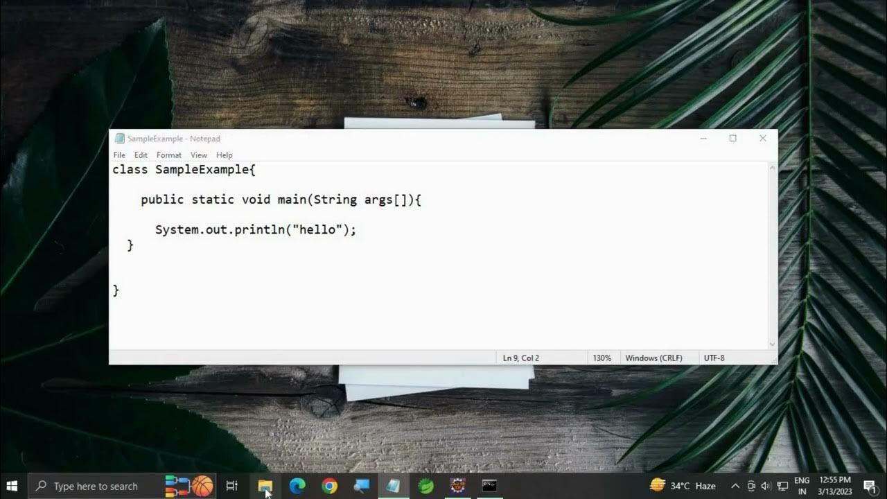 how to compile and run java program in command prompt in Hindi - YouTube