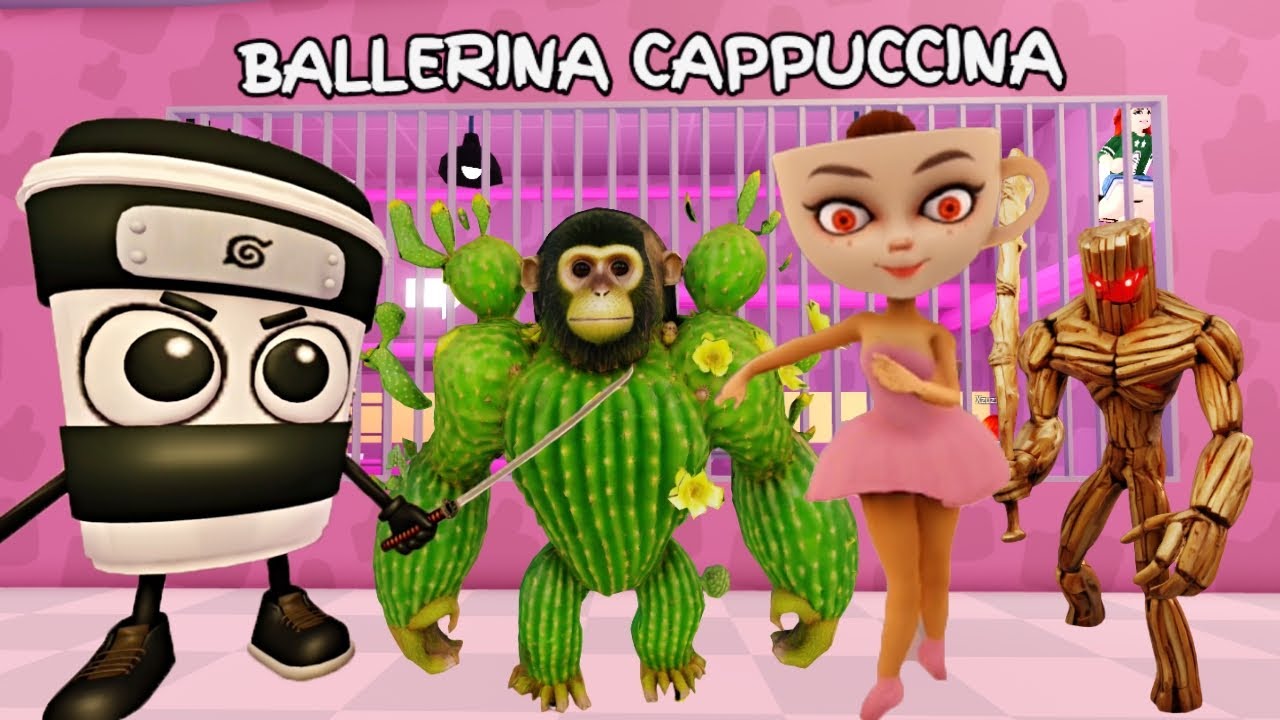 BALLERINA CAPPUCCINA VS CACTUS MONKEY VS BIG WOOD VS CAPPUCCINO ASSASSINO FULL GAMEPLAY 