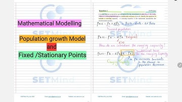 Population Growth | Fixed Points | Mathematical Modeling | SETMind Tutoring