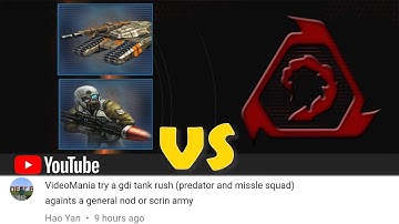 GDI Predator Tank & GDI Missile squad vs Nod Vehicles