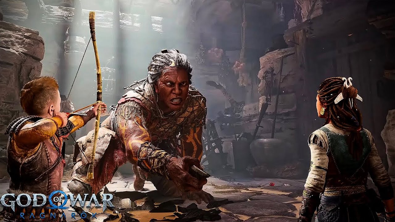 Atreus vs The Giant - Most INTENSE Battle in God of War Ragnarok! - YouTube