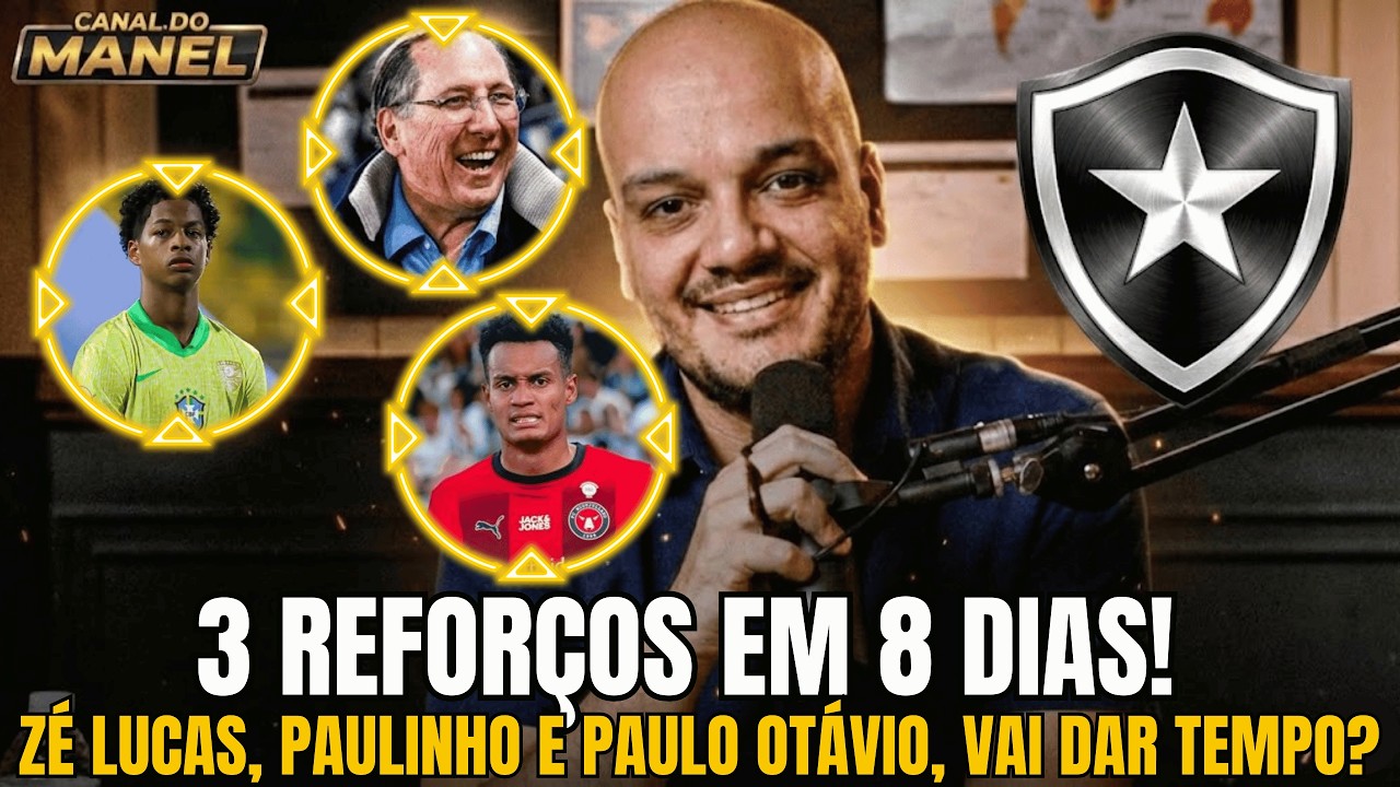 🚨🚨🚨3 REFORÇOS EM 8 DIAS! BOTAFOGO ACELERA JANELA COM ZÉ LUCAS E 2 LATERAIS (Paulo Otávio e Paulinho)