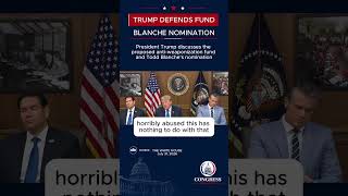 Trump Defends Anti-Weaponization Fund as Blanche Nomination Faces Senate Questions