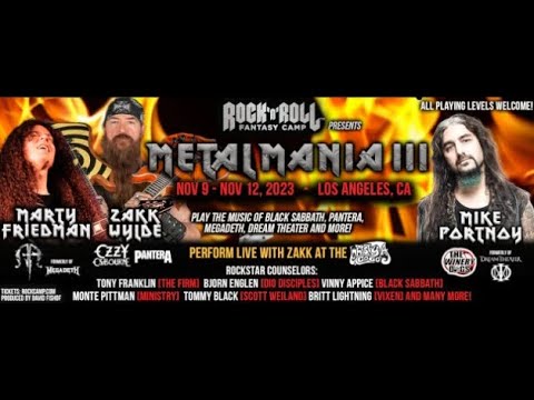 Rock 'N' Roll Fantasy Camp's "Metalmania III" 2023 - Zakk Wylde/Portnoy and more!