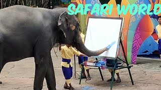 Elephant Painting | Elephant  show| Safari World | Bangkok