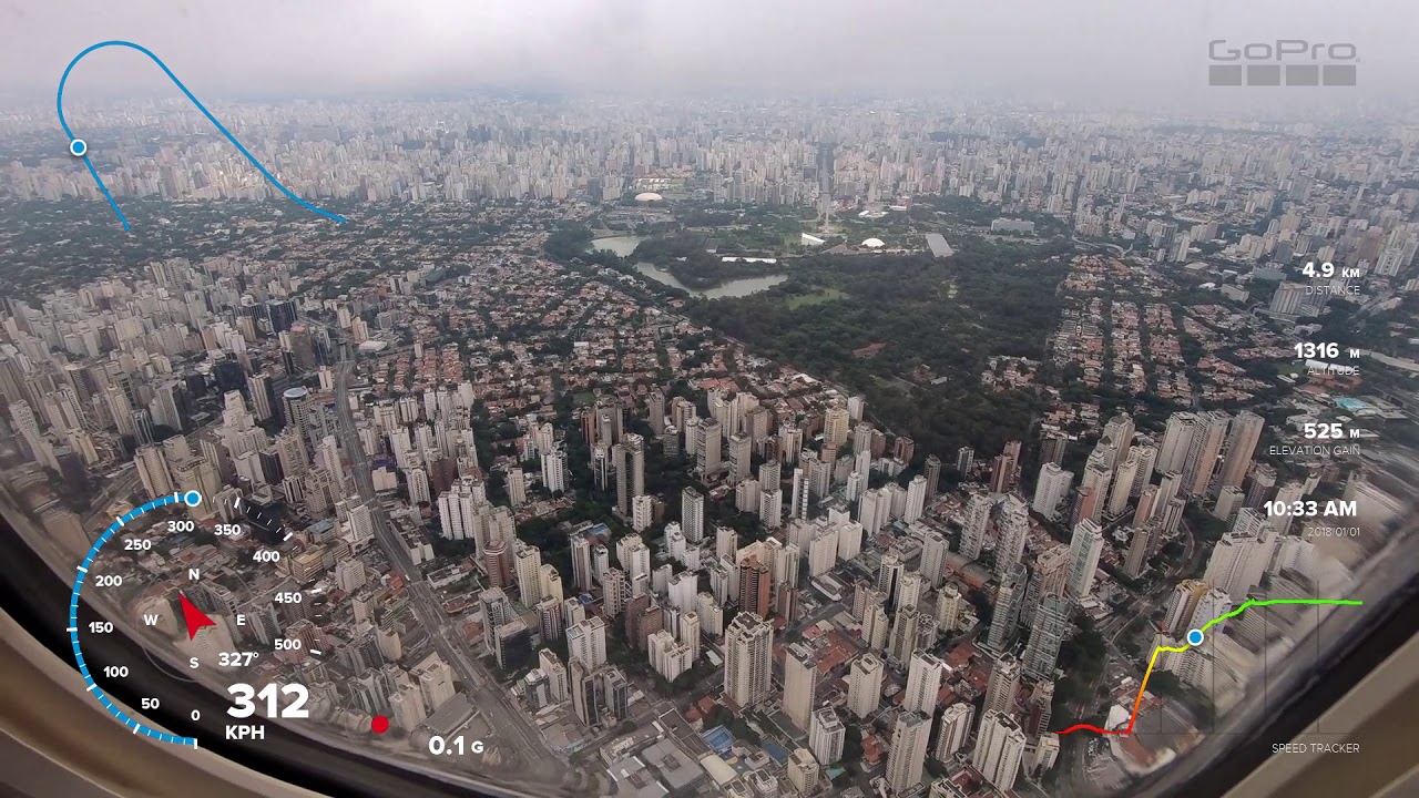 Decolagem Congonhas TELEMETRIA GOPRO 6 YouTube