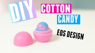 DIY Cotton Candy EOS Design - Made with EOS lip balm and Crayons