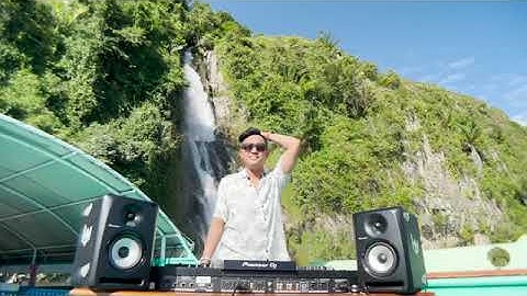dj chal marsyal -jatuh bangun -rmx full bass 2022 @ situmurun waterfall, n.sumatra, indonesia_clip
