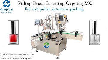 Automatic Nail Polish Filling Brush Inserting Out Lid Capping Machine