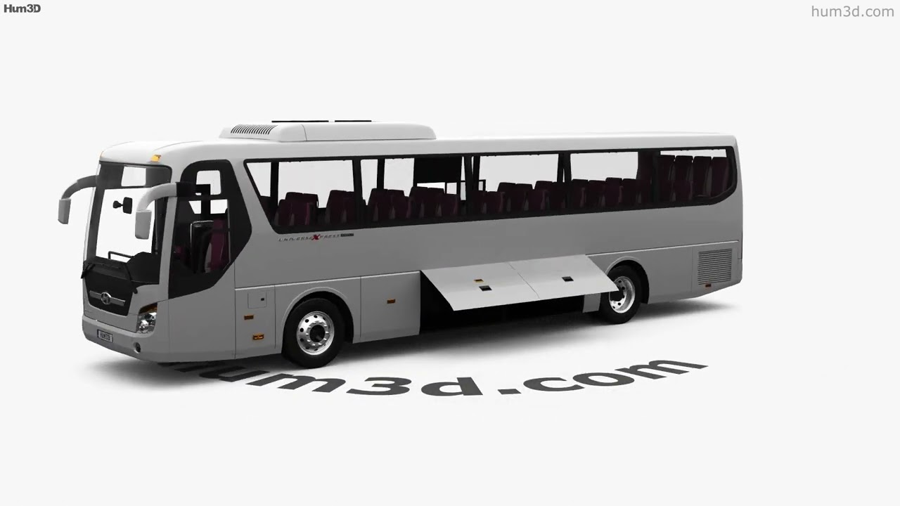 HYUNDAI UNIVERSE バス模型 Hyundai Universe Xpress Noble Bus with HQ interior 2010 3D model
