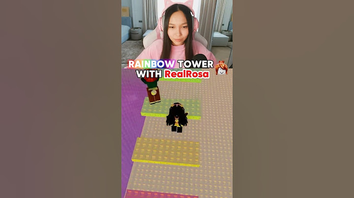 Rainbow Tower race with @RealRosa  #roblox #robloxshorts