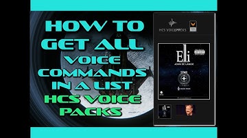How To Export Full List of Voice Commands | HCS Voice Pack Profile for VoiceAttack