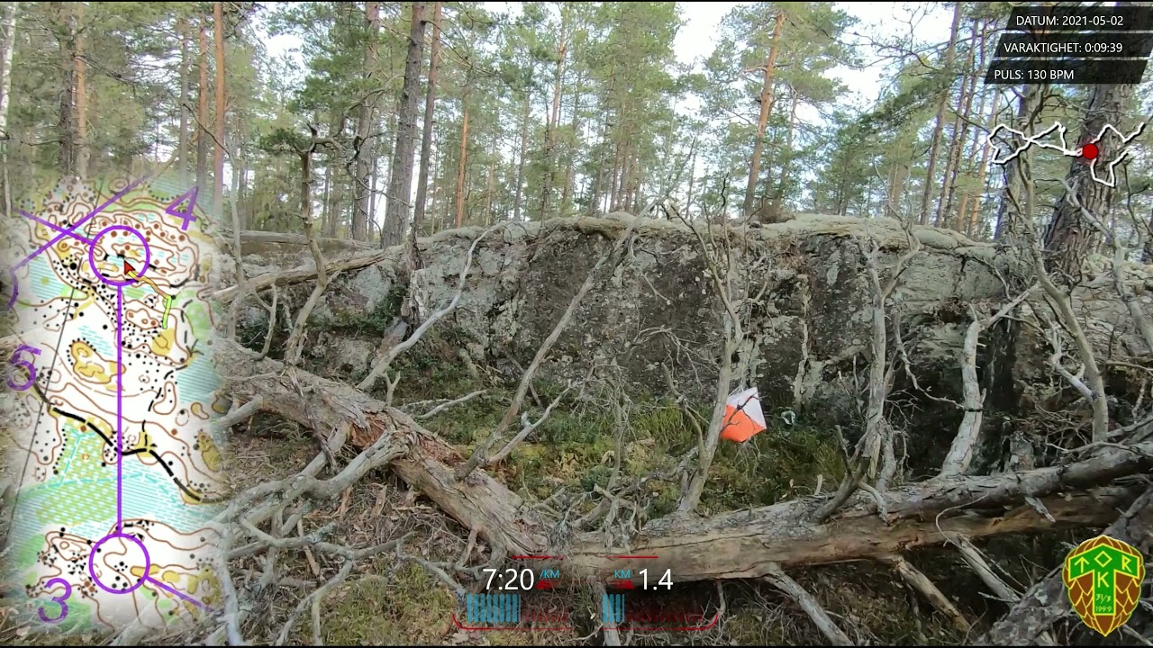 Elitstafetten Training Course (Orienteering Headcam)
