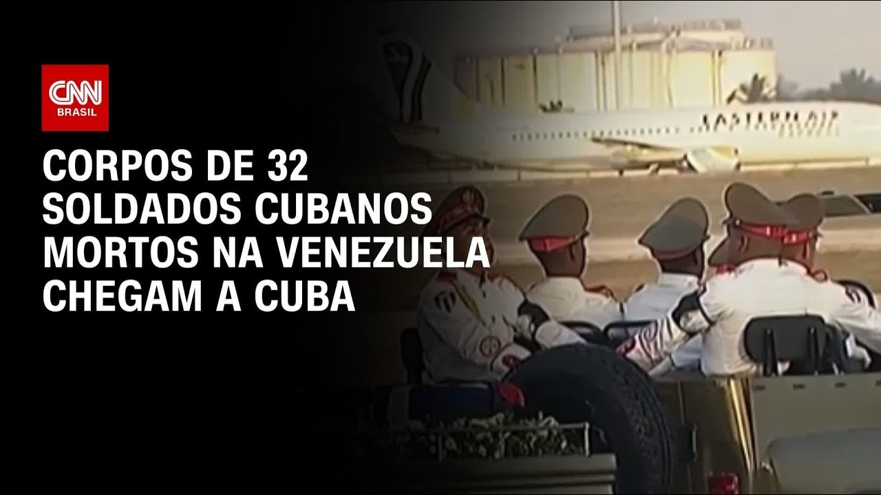 Corpos de 32 soldados cubanos mortos em operação na Venezuela chegam a Cuba | LIVE CNN