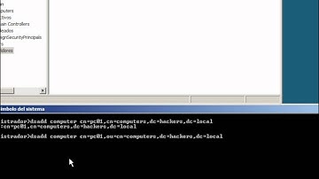 Añadir equipos. Directorio Activo. Windows Server 2008. Comando DSADD.