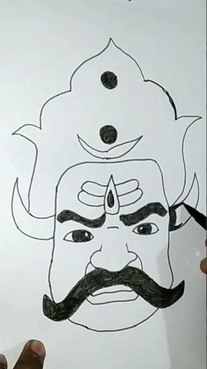 Ravan face drawing | Dussehra drawing
