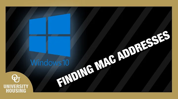 Finding MAC Address on Windows 10 Computers