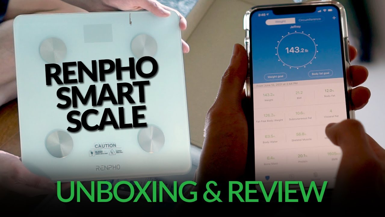 RENPHO SMART SCALE UNBOXING & REVIEW! iOS / Android Compatible Smart Body Scale with Metrics