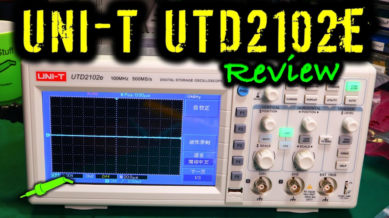 748 UNI-T UTD2102e 2 Channel 100MHz Oscilloscope Review 