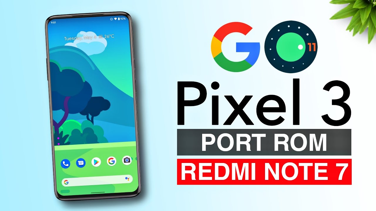 Google Pixel 3 Stable Android 11 Port for Redmi Note 7 Rom Review - YouTube