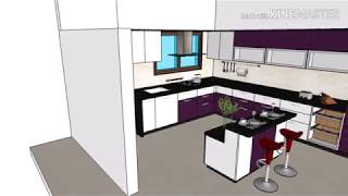 Modular kitchen Animation Walkthrough