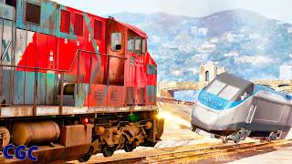 BeamNG Drive Diesel and Electric Train crashes #7