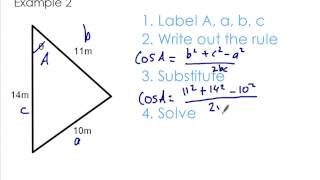 Using the Cosine Rule to find an angle