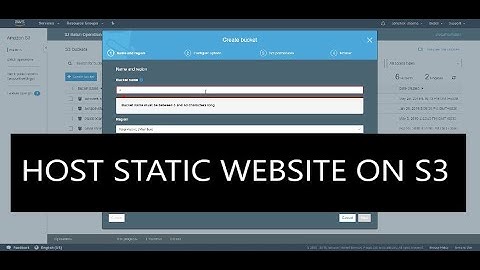 Host static website on AWS S3 (AMAZON WEB SERVICES - SIMPLE STORAGE SERVICE)