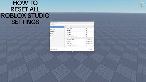 How To Reset All Roblox Studio Settings