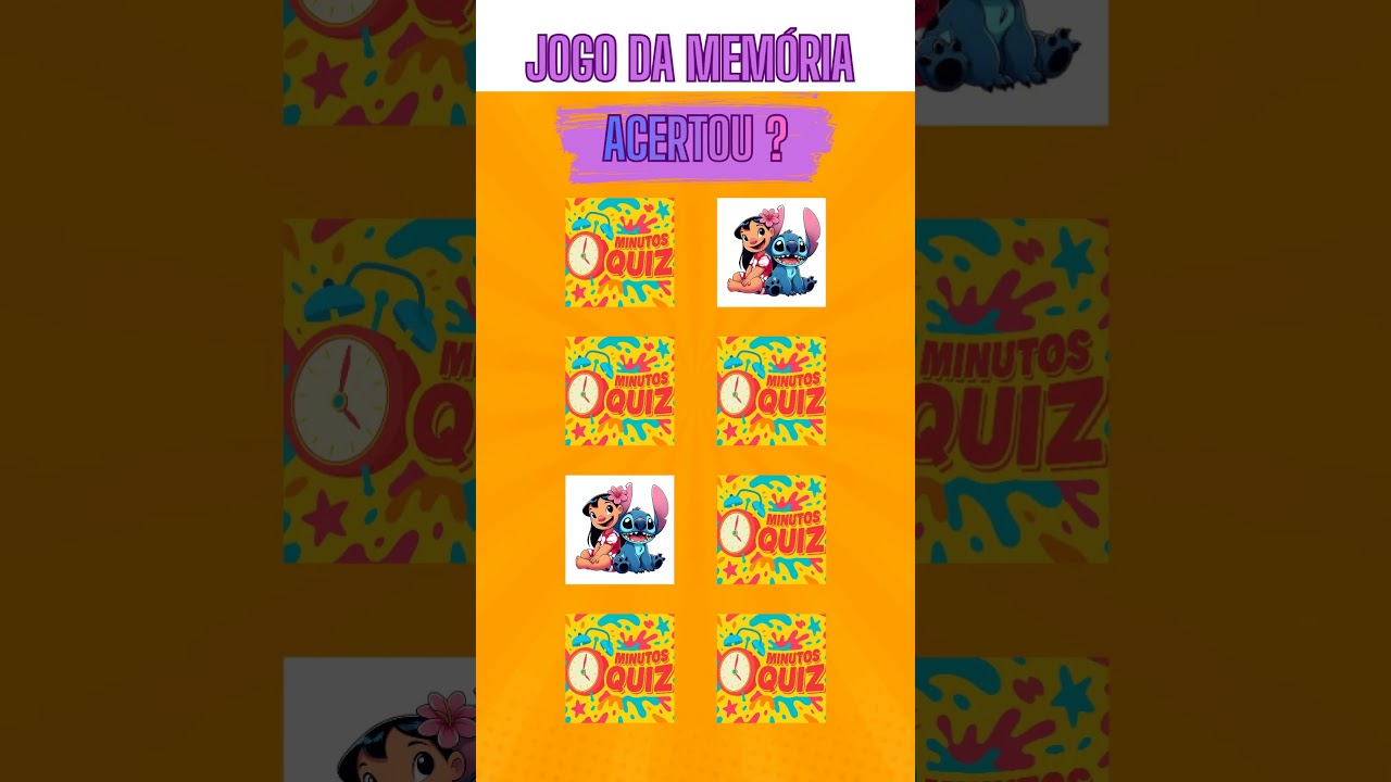 JOGO DA MEMÓRIA 💙✨| Minutos Quiz 