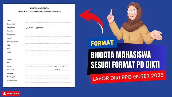 Biodata Mahasiswa sesuai format PD DIKTI Untuk Lapor Diri PPG Guru Tertentu 2025