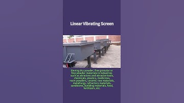 LINEAR VIBRATING SCREEN#linearscreeningmachine​ #machine #linearvibratingscreen