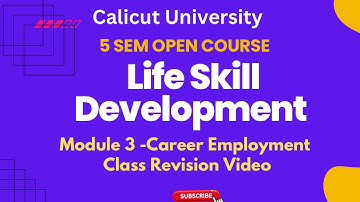 Life skill Development Module 3| Revision class #calicutuniversity #lifeskills #opencourse