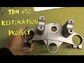 TDM 850 restoration Part 9 (Powder coating the top yoke)