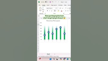 Buat chart target dengan menarik di excel #excelwithnugie #exceltutorial #exceltips #excelchart