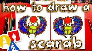 how to draw an egyptian scarab beetle