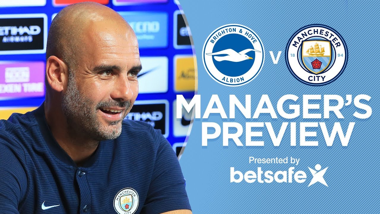 presser cabal PEP ON TRANSFERS! | Brighton v Man City 17/18 | Guardiola Press Conference