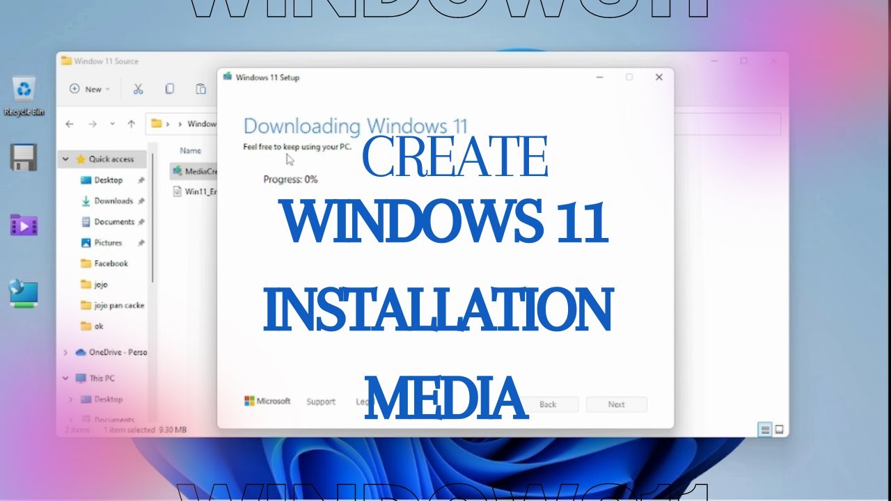 Create Windows 11 Installation Media تحميل وعمل فلاشة بوت - YouTube