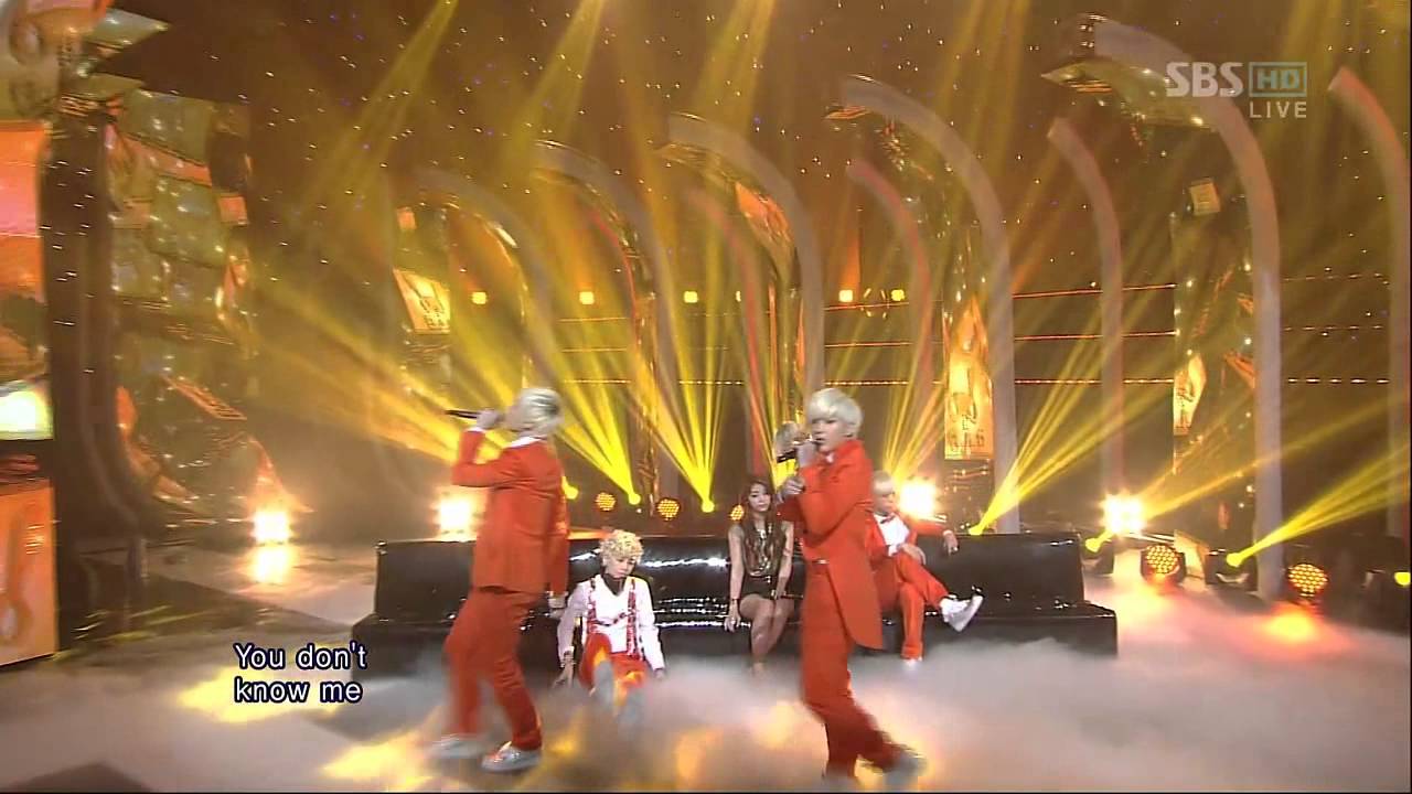 B.A.P [Secret Love] Feat. Aly @ SBS Inkigayo Популярная песня 20120311