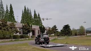 Digital Eagle VTOL Fixed Wing Drone Taking off and Landing on Moving Vehicle or Vessel