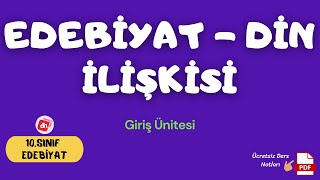 Edebi̇yat Di̇n İli̇şki̇si̇ 10Sınıf Edebiyat Giriş Ünitesi Deniz Hoca Pdf