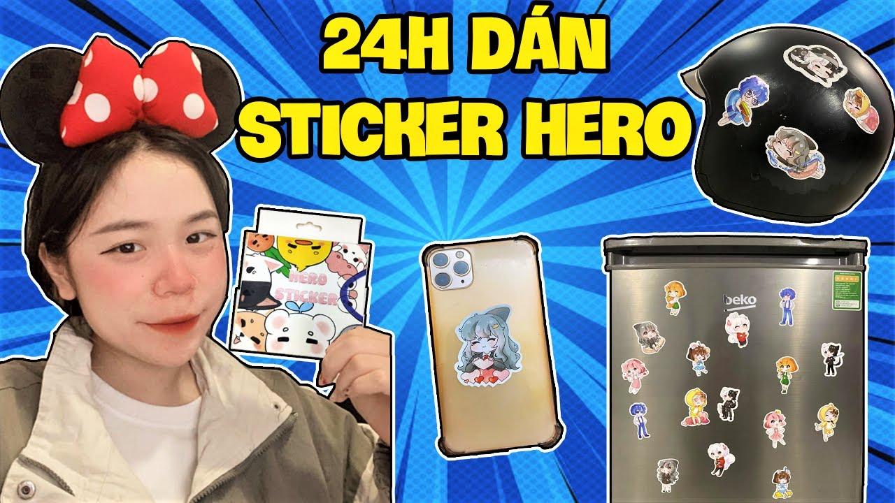 SAMMY THỬ THÁCH 24H DÁN STICKER HERO TEAM VỚI TẤT CẢ MỌI THỨ TRONG NHÀ VÀ CÁI KẾT BẤT NGỜ