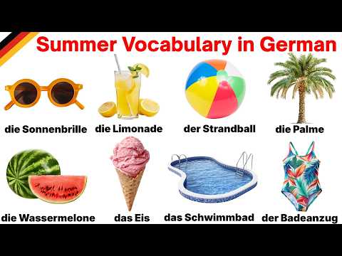 Summer vocabulary in German | German Summer Words | German Vocabulary | Learn German