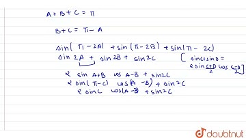In triangle ABC, prove that sin(B+C-A)+sin(C+A-B)+sin(A+B-C)=4sin Asin Bsin Cdot | 11 | TRIGONOM...