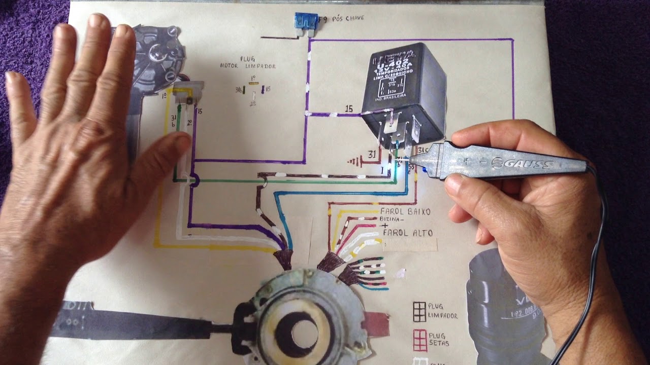 Mendonça - ligações do limpador do chevette.