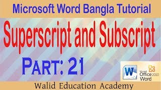 How to Insert Superscript and Subscript in Microsoft Word | Write Superscript And Subscript MS Word