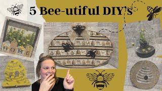 Bee-utiful Bee Day's | Dollar Tree DIY's | Wooden Bee DIY'S | Bee Fabric DIY's